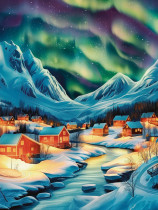 " ФРЕЯ" PZLD- 003 Пазл деревянный " Сияние севера" 500 элемент. 