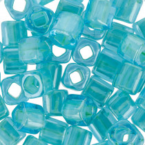 Бисер Япония "TOHO" CUBE 4 мм 5 г №0954 бирюзовый